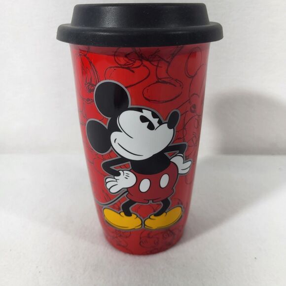 Disney Personalized Hot Chocolate Mug – Mickey & Minnie  Disney Mickey Minnie Mouse Christmas Glass 8 oz Coffee Mugs with Silicone Lids